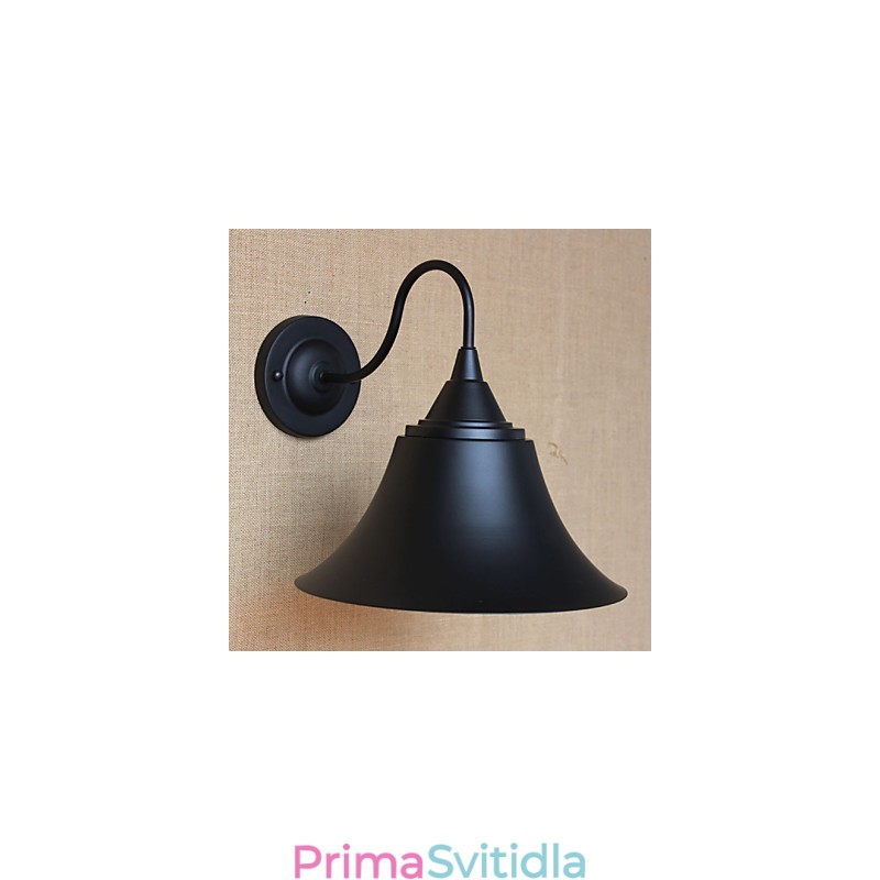 Americká country kreativní osobnost obchod s jednoduchým oblečením Iron Black Horn dekorativní nástěnná lampa