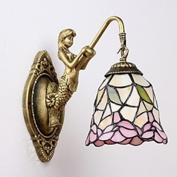 Evropská smluvní svítidla pro venkovské kreativní kované železné nástěnné lampy
