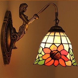 Evropská smluvní svítidla pro venkovské kreativní kované železné nástěnné lampy