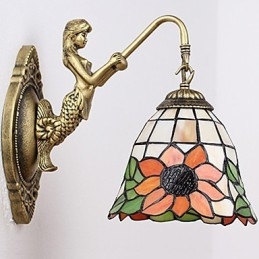 Evropská smluvní svítidla pro venkovské kreativní kované železné nástěnné lampy