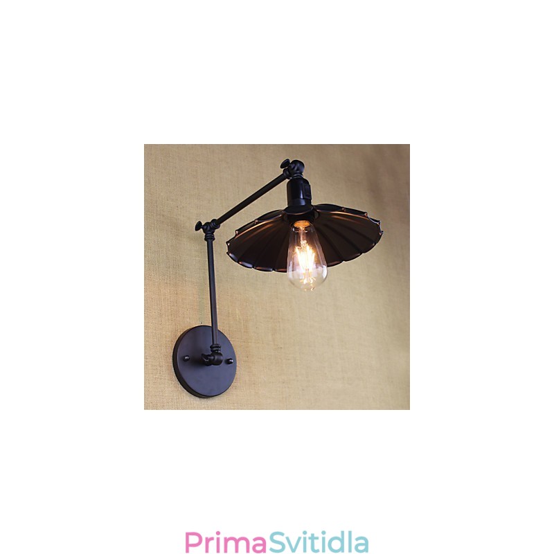 Ložnice Noční lampa Hotelová inženýrská restaurace Retro matný černý pásek s dvojitým vypínačem s dlouhým ramenem