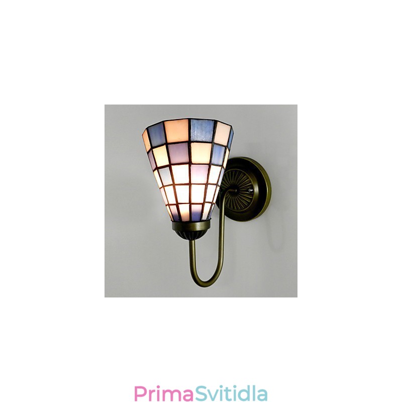15CM moderní a smluvní lampa z barevného skla nástěnná lampa Inn Blue And White Squares Lights