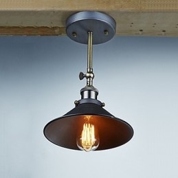 Industrial Vintage Edison Simplicity 1 Světlá nástěnná jídelna Studovna Kancelář Chodba Kovové nástěnné svítidlo