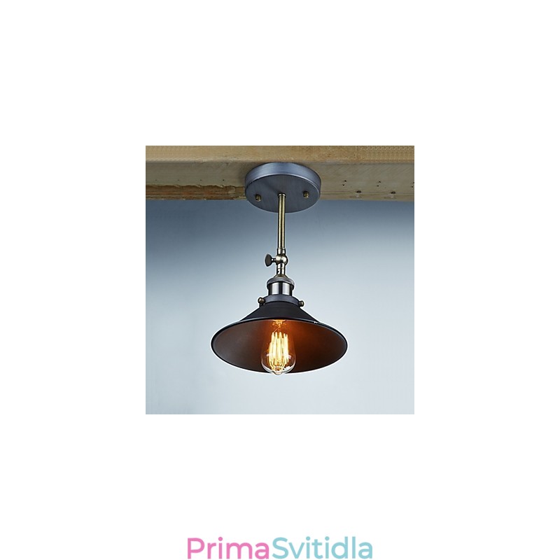 Industrial Vintage Edison Simplicity 1 Světlá nástěnná jídelna Studovna Kancelář Chodba Kovové nástěnné svítidlo