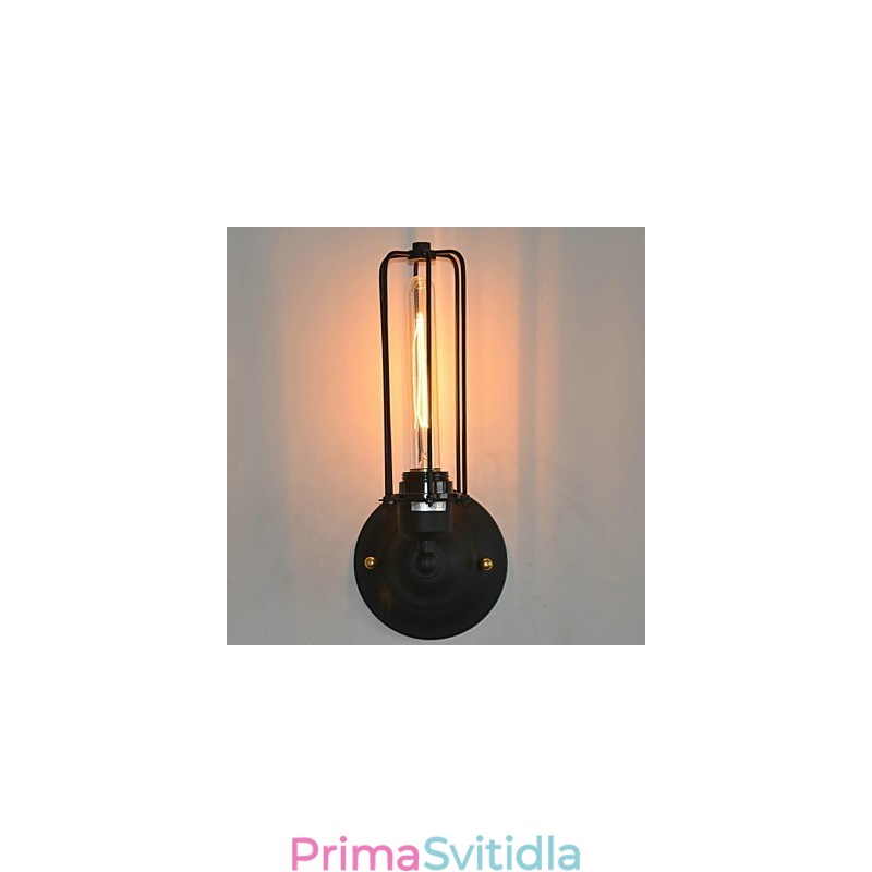 Americká Vintage železná nástěnná lampa
