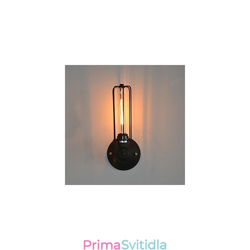 Americká Vintage železná nástěnná lampa