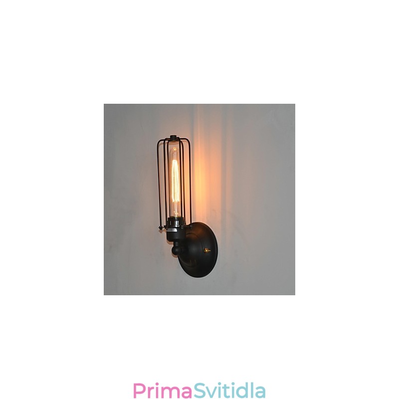 Americká Vintage železná nástěnná lampa