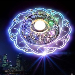 Křišťálová stropní lampa Bodové svítidlo SMD 3W kreativní lampa tubusové světlo Barevné kopulovité světlo