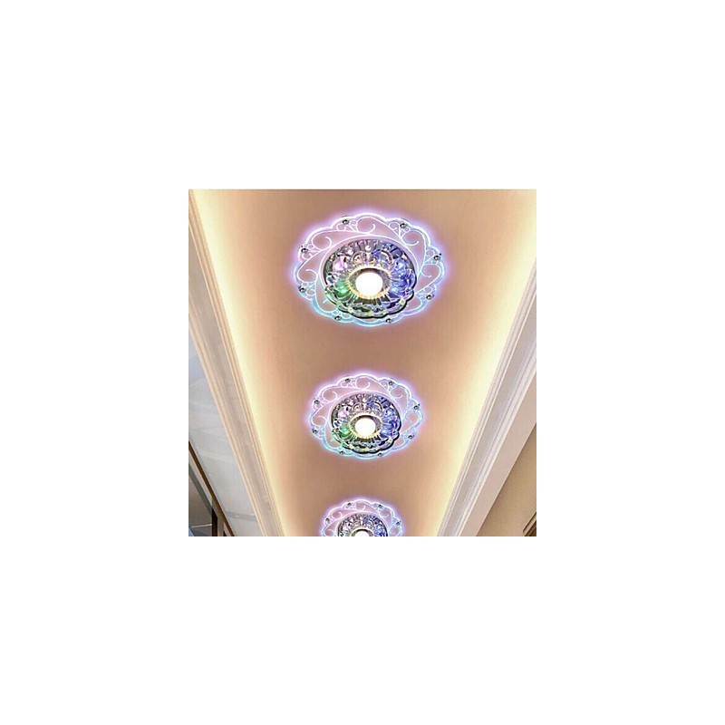 Křišťálová stropní lampa Bodové svítidlo SMD 3W kreativní lampa tubusové světlo Barevné kopulovité světlo