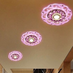 Křišťálová stropní lampa Bodové svítidlo SMD 3W kreativní lampa tubusové světlo Barevné kopulovité světlo