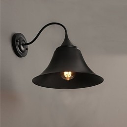 Designová nástěnná lampa ve stylu Duds Loft ve starém černém železném uzávěru