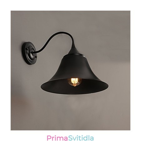 Designová nástěnná lampa ve stylu Duds Loft ve starém černém železném uzávěru Designová nástěnná lampa ve stylu Duds Loft ve starém černém železném uzávěru
