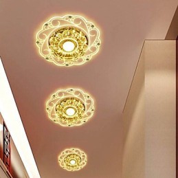 Křišťálová stropní lampa Bodové svítidlo SMD 3W kreativní lampa tubusové světlo Barevné kopulovité světlo