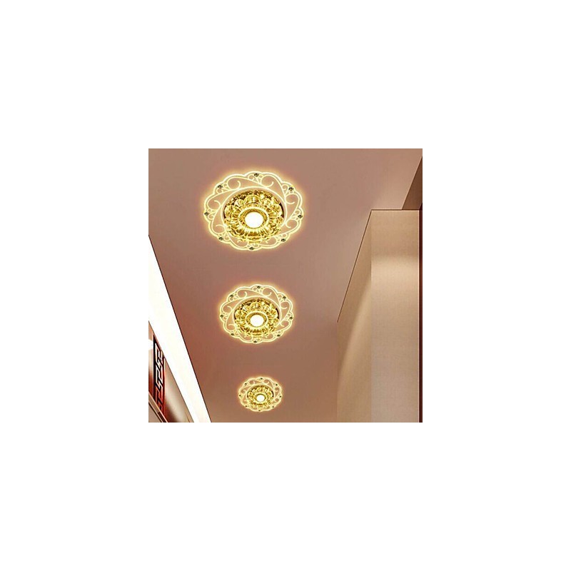 Křišťálová stropní lampa Bodové svítidlo SMD 3W kreativní lampa tubusové světlo Barevné kopulovité světlo