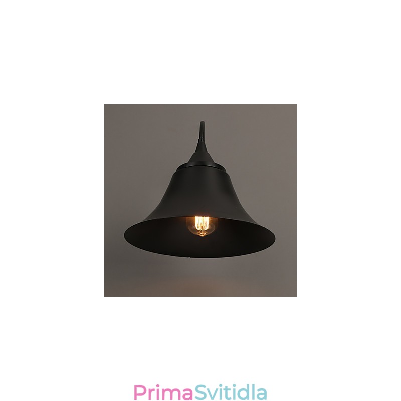 Designová nástěnná lampa ve stylu Duds Loft ve starém černém železném uzávěru