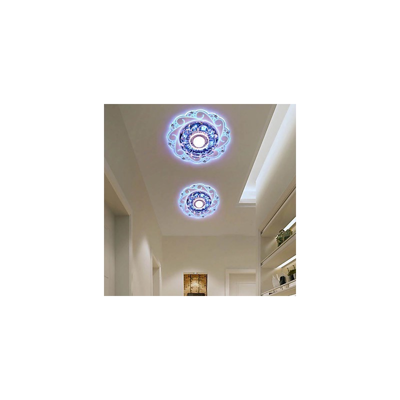 Křišťálová stropní lampa Bodové svítidlo SMD 3W kreativní lampa tubusové světlo Barevné kopulovité světlo