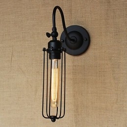 Umělecká minimalistická matná černá americká venkovská lampa do obývacího pokoje Ložnice Nástěnná lampa s balkónem Noční lampa