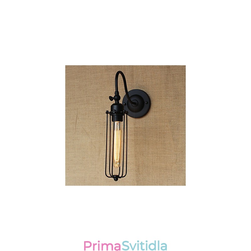 Umělecká minimalistická matná černá americká venkovská lampa do obývacího pokoje Ložnice Nástěnná lampa s balkónem Noční lampa