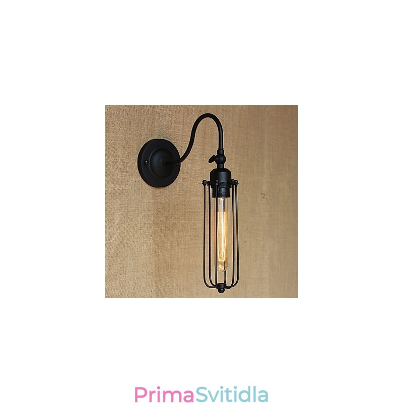 Umělecká minimalistická matná černá americká venkovská lampa do obývacího pokoje Ložnice Nástěnná lampa s balkónem Noční lampa