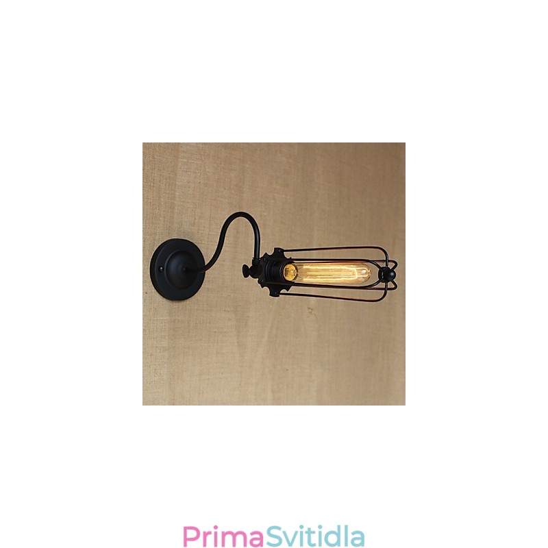 Umělecká minimalistická matná černá americká venkovská lampa do obývacího pokoje Ložnice Nástěnná lampa s balkónem Noční lampa