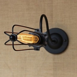 Umělecká minimalistická matná černá americká venkovská lampa do obývacího pokoje Ložnice Nástěnná lampa s balkónem Noční lampa