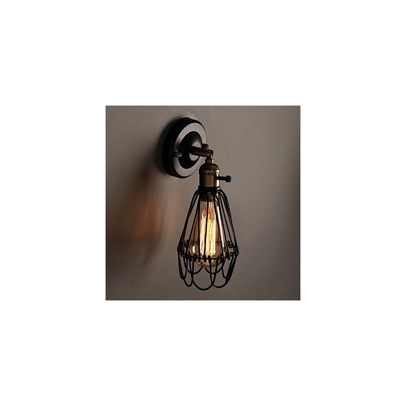 American Country Loft Restoring Ancient Ways Nástěnná lampa z tepaného železa Nástěnná lampa Light