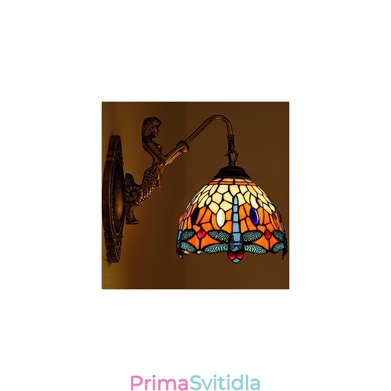 Evropská smluvní venkovská kreativní kovaná nástěnná lampa Skleněná světla