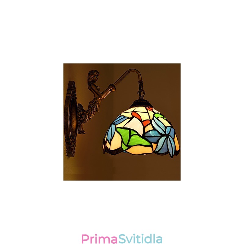 Evropská smluvní venkovská kreativní kovaná nástěnná lampa Skleněná světla