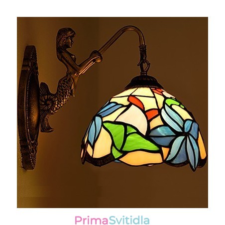Evropská smluvní venkovská kreativní kovaná nástěnná lampa Skleněná světla Evropská smluvní venkovská kreativní kovaná nástěnná lampa Skleněná světla