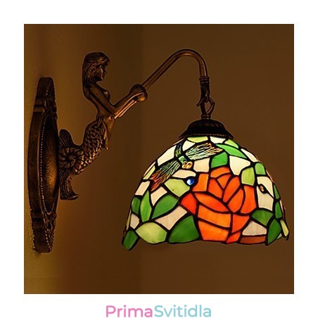 Evropská smluvní venkovská kreativní kovaná nástěnná lampa Skleněná světla Evropská smluvní venkovská kreativní kovaná nástěnná lampa Skleněná světla