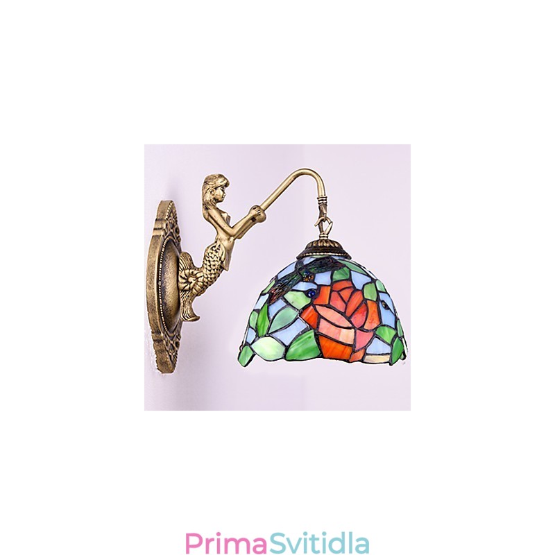Evropská smluvní venkovská kreativní kovaná nástěnná lampa Skleněná světla