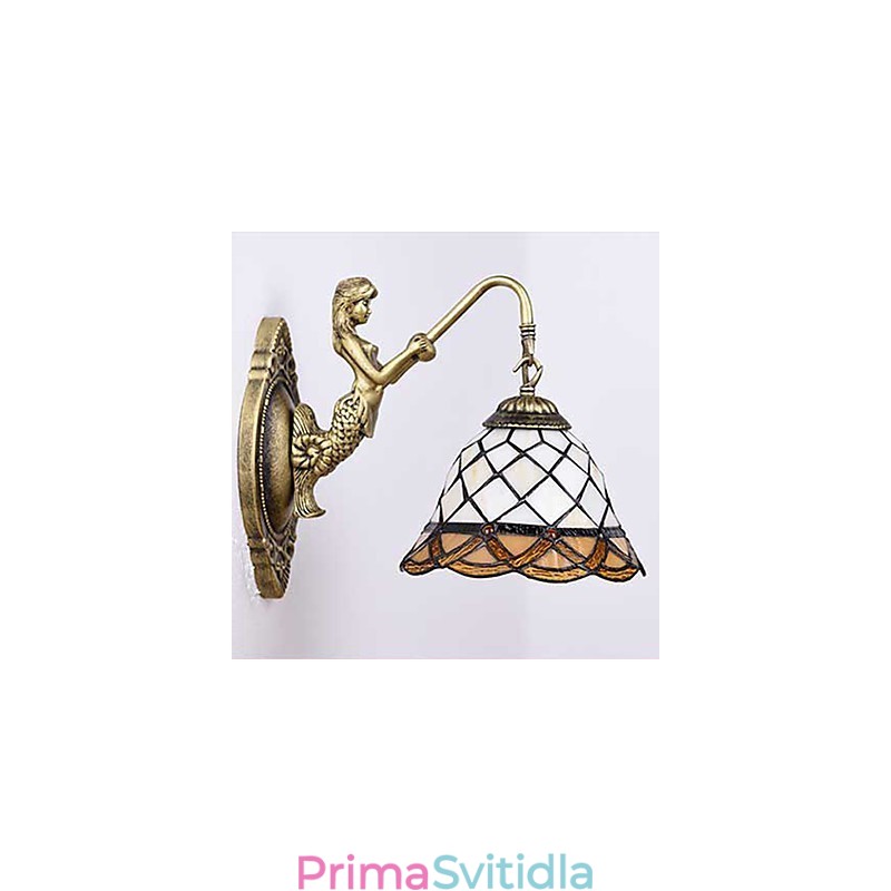 Evropská smluvní venkovská kreativní kovaná nástěnná lampa Skleněná světla