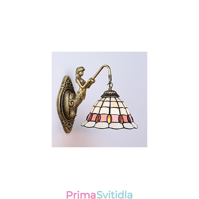 Evropská smluvní venkovská kreativní kovaná nástěnná lampa Skleněná světla