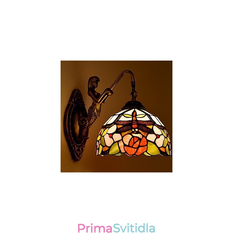 Evropská smluvní venkovská kreativní kovaná nástěnná lampa Skleněná světla