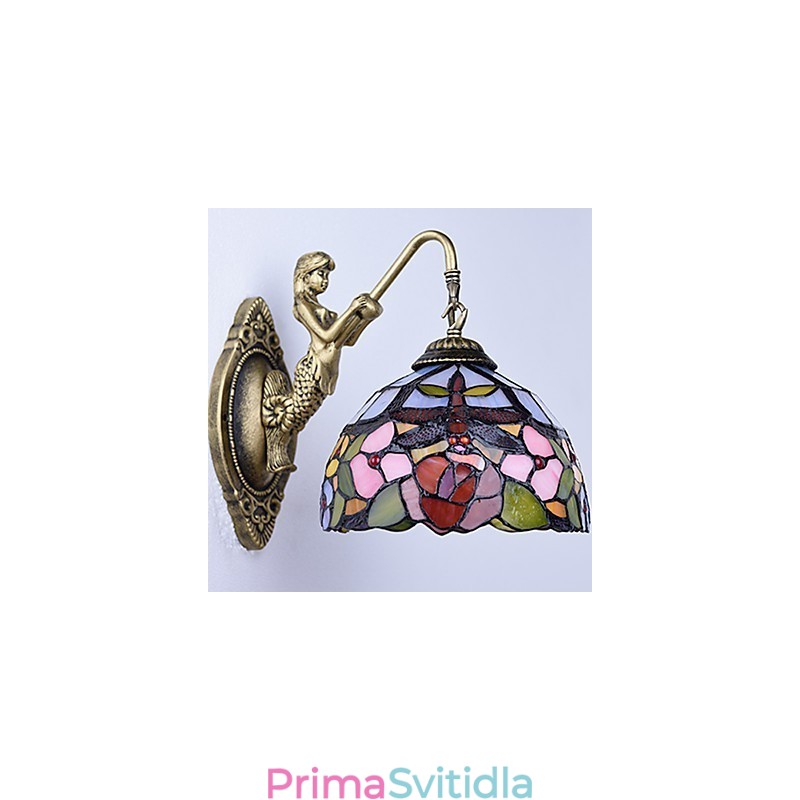 Evropská smluvní venkovská kreativní kovaná nástěnná lampa Skleněná světla