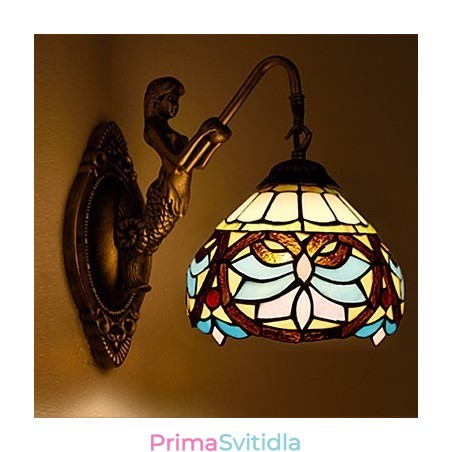 Evropská smluvní venkovská kreativní kovaná nástěnná lampa Skleněná světla Evropská smluvní venkovská kreativní kovaná nástěnná lampa Skleněná světla