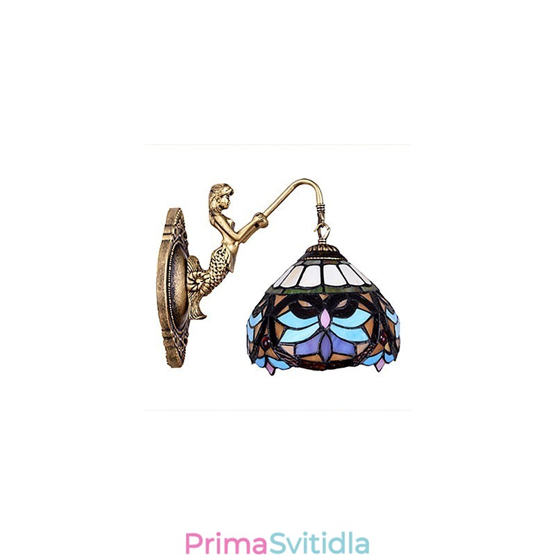 Evropská smluvní venkovská kreativní kovaná nástěnná lampa Skleněná světla