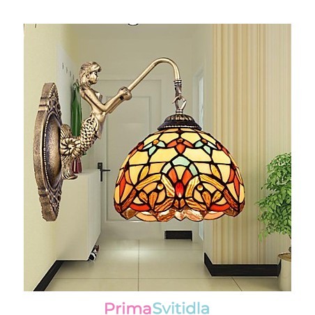 Evropská smluvní venkovská kreativní kovaná nástěnná lampa Skleněná světla Evropská smluvní venkovská kreativní kovaná nástěnná lampa Skleněná světla