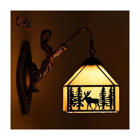 Christmas Deer European Contracted Venkovské kreativní tepané železo nástěnná lampa Skleněná světla Christmas Deer European Contracted Venkovské kreativní tepané železo nástěnná lampa Skleněná světla
