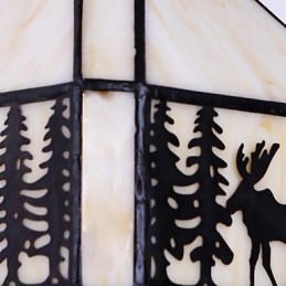 Christmas Deer European Contracted Venkovské kreativní tepané železo nástěnná lampa Skleněná světla