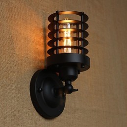 Retro jednoduché elegantní černé schody do noční uličky balkonové dekorativní nástěnné svítidlo