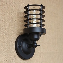 Retro jednoduché elegantní černé schody do noční uličky balkonové dekorativní nástěnné svítidlo