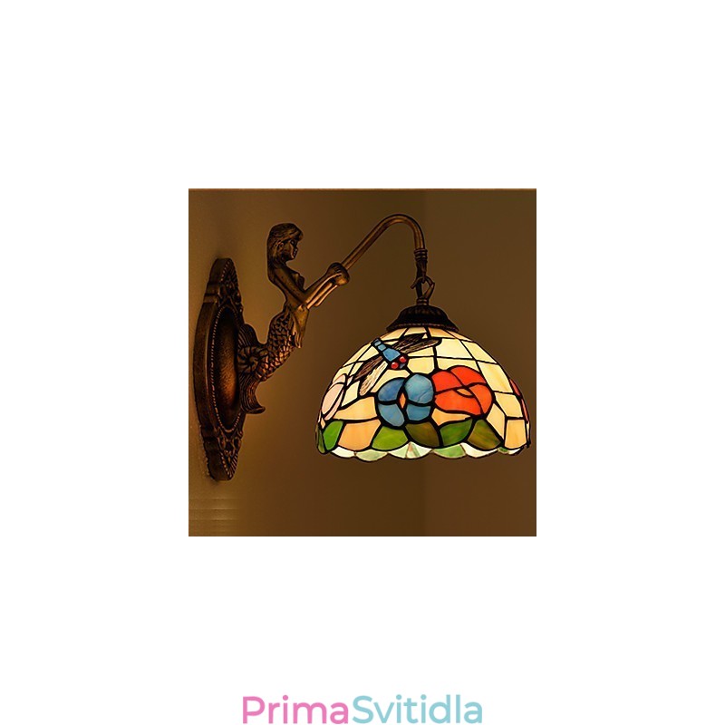 Evropská smluvní venkovská kreativní kovaná nástěnná lampa Skleněná světla