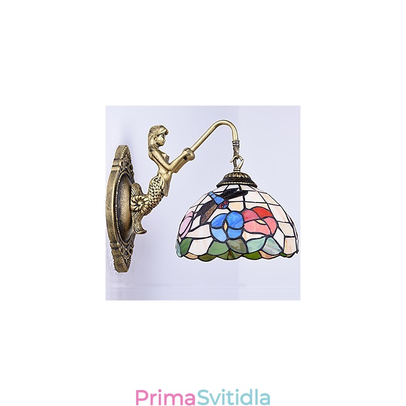 Evropská smluvní venkovská kreativní kovaná nástěnná lampa Skleněná světla