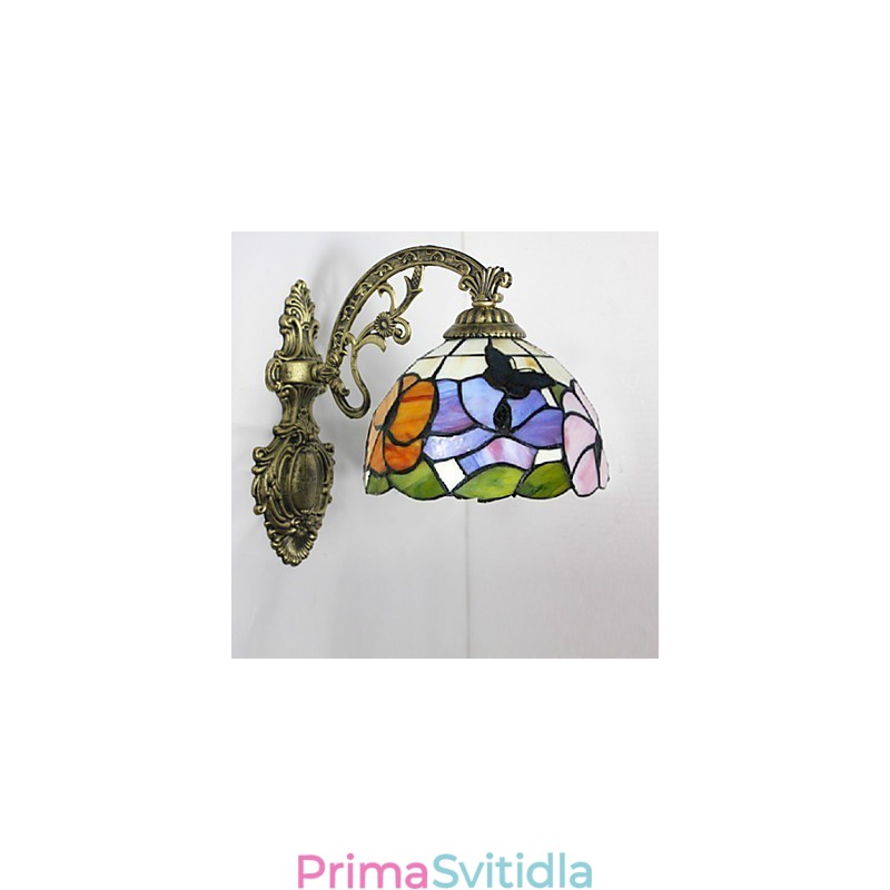 Evropská středomořská smluvní venkovská kreativní kovaná nástěnná lampa Skleněná světla