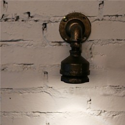 Loft Iron Water Pipe Lamp Nástěnné svítidlo Průmyslová Vintage nástěnná svítidla pro domácí vnitřní osvětlení
