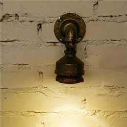 Loft Iron Water Pipe Lamp Nástěnné svítidlo Průmyslová Vintage nástěnná svítidla pro domácí vnitřní osvětlení
