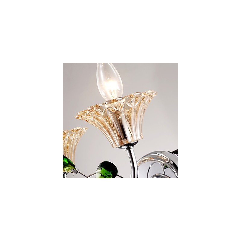 Nástěnné svícny Koupelnové osvětlení Svíčka Nástěnná svítidla Crystal Modern Contemporary Metal