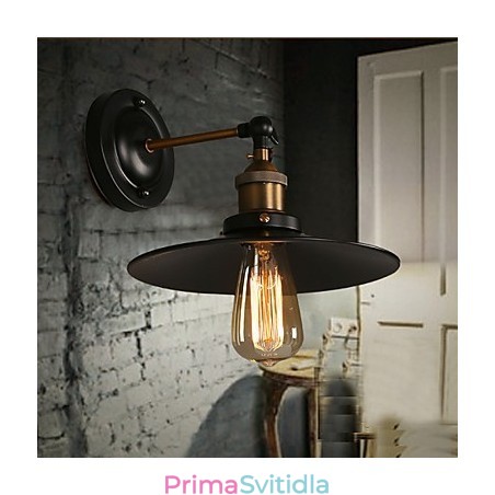 Creative Nordic Light Jednohlavá černá nástěnná lampa s deštníkem, která obnovuje starověké způsoby světla Creative Nordic Light Jednohlavá černá nástěnná lampa s deštníkem, která obnovuje starověké způsoby světla