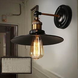 Creative Nordic Light Jednohlavá černá nástěnná lampa s deštníkem, která obnovuje starověké způsoby světla